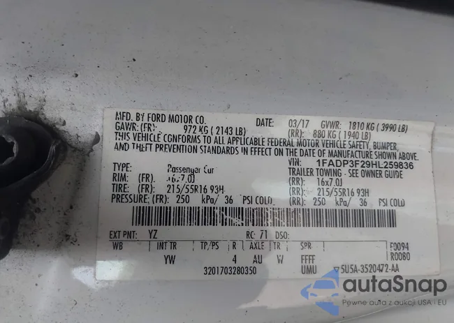 1FADP3F29HL259836: 43021776