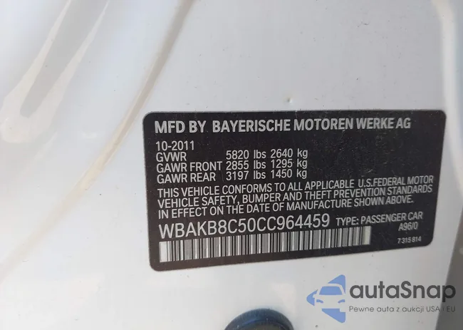 WBAKB8C50CC964459: 43021801