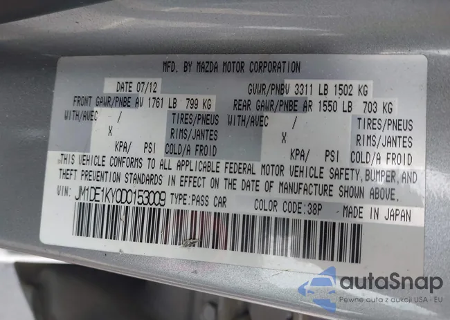 JM1DE1KY0D0153009: 43020897