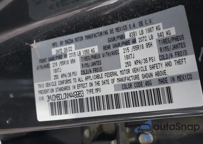 3MVDMBDL0NM449963: 43021001