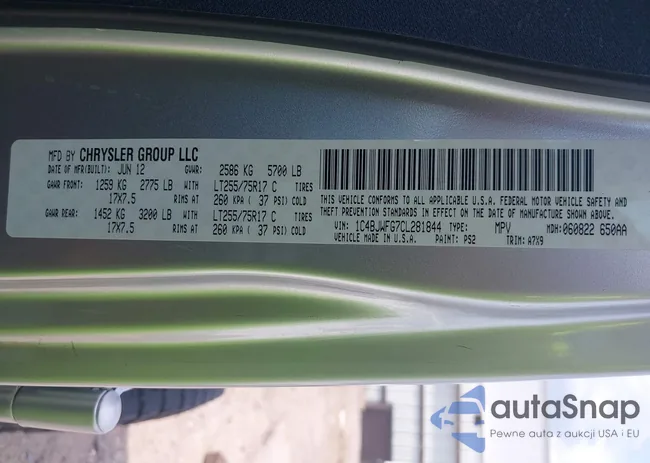 1C4BJWFG7CL281844: 43021009