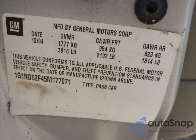 1G1ND52F45M177071: 43021179