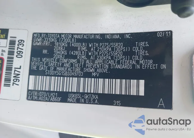 5TDDY5G15BS049703: 43021252