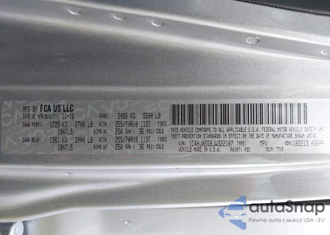 1C4HJXEG8JW322107: 43022291