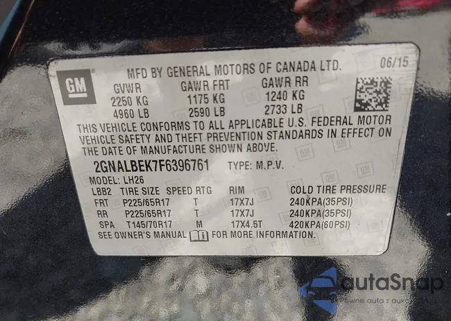 2GNALBEK7F6396761: 43022302