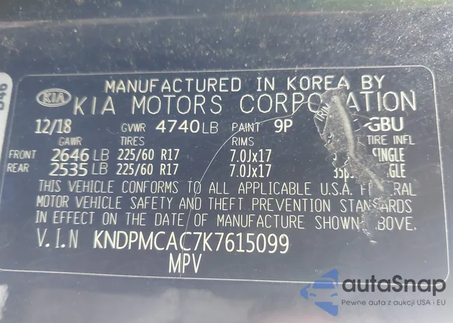 KNDPMCAC7K7615099: 43022422