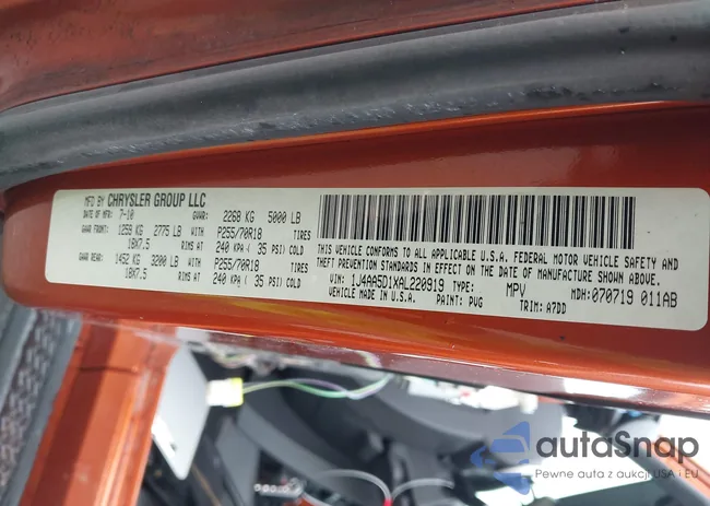 1J4AA5D1XAL220919: 43022459