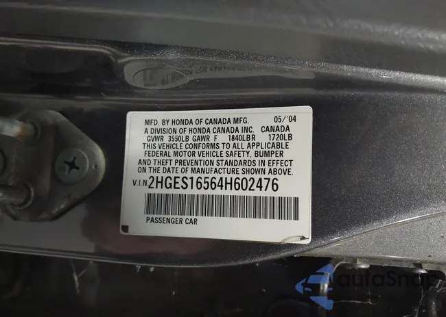 2HGES16564H602476: 43022790