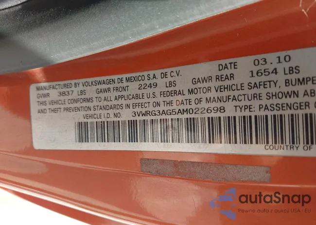 3VWRG3AG5AM022698: 43022802