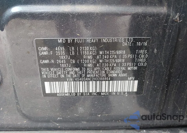 4S4BSANC2H3288864: 43021876