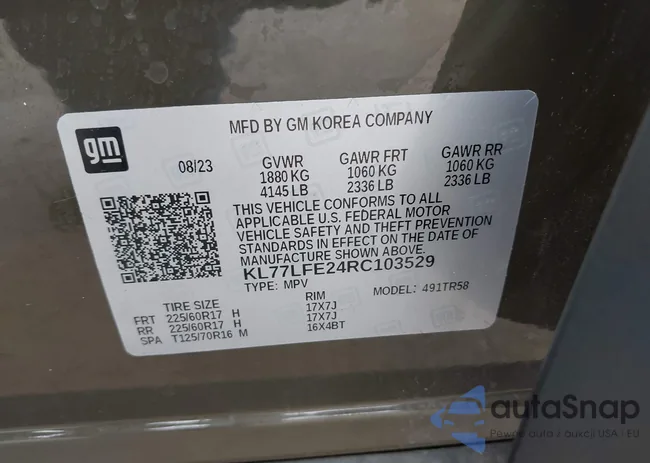 KL77LFE24RC103529: 43021897