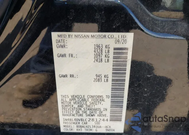 1N4BL4DV8LC281244: 43022117