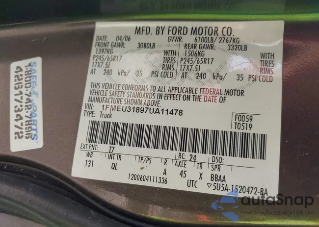 1FMEU31897UA11478: 43023272