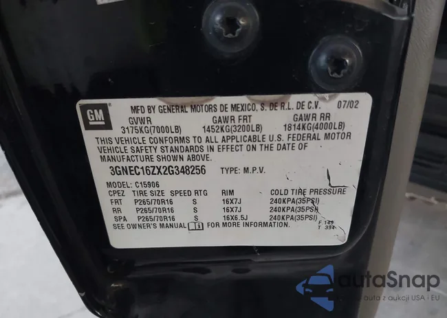 3GNEC16ZX2G348256: 43023812