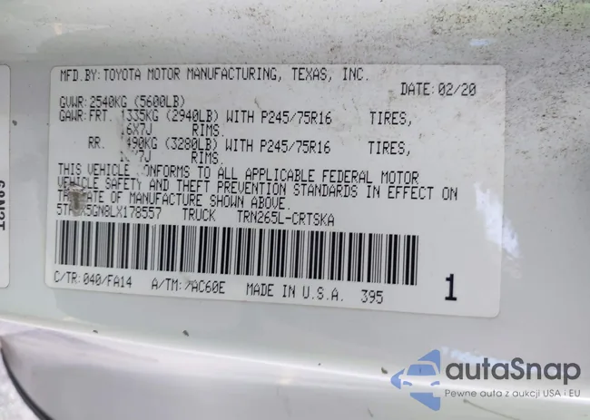 5TFRX5GN8LX178557: 43023053