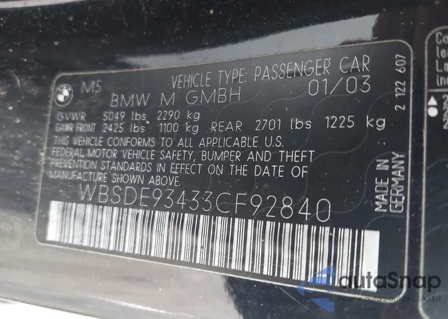 WBSDE93433CF92840: 43024530