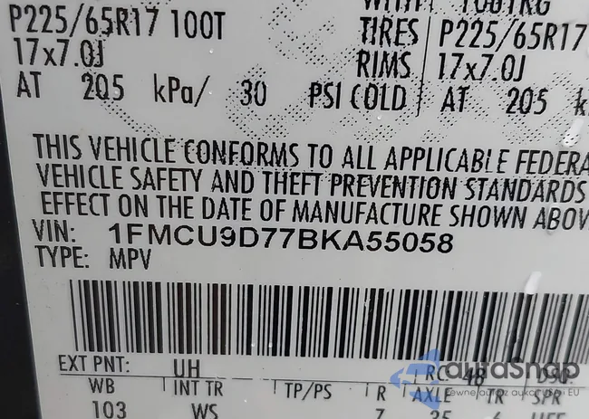 1FMCU9D77BKA55058: 43023969