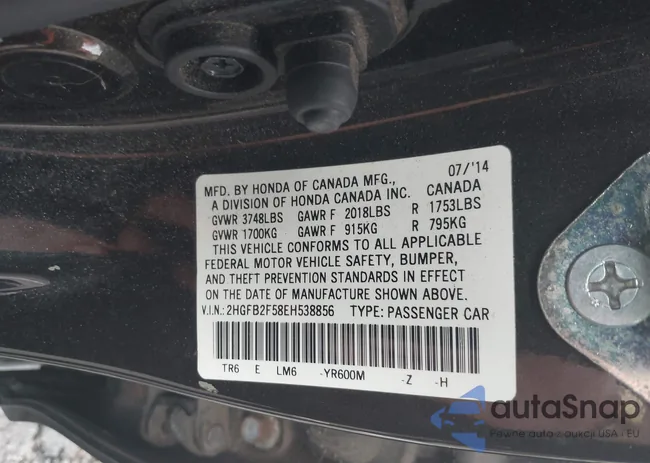 2HGFB2F58EH538856: 43024001