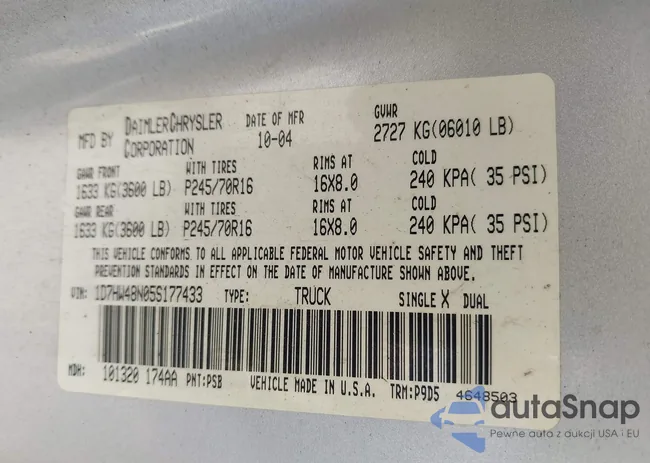 1D7HW48N05S177433: 43024048