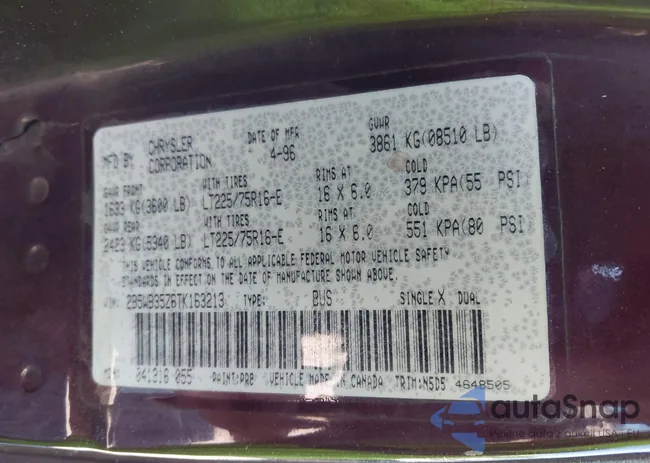 2B5WB35Z6TK163213: 43024155