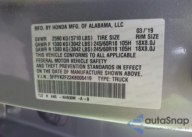 5FPYK2F23KB006419: 43024208