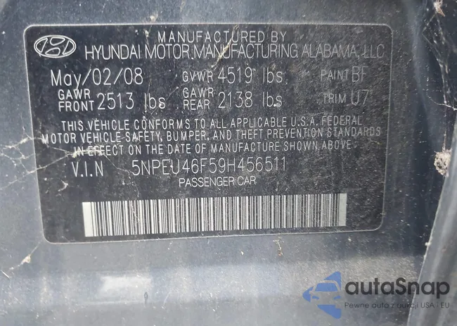 5NPEU46F59H456511: 43024246