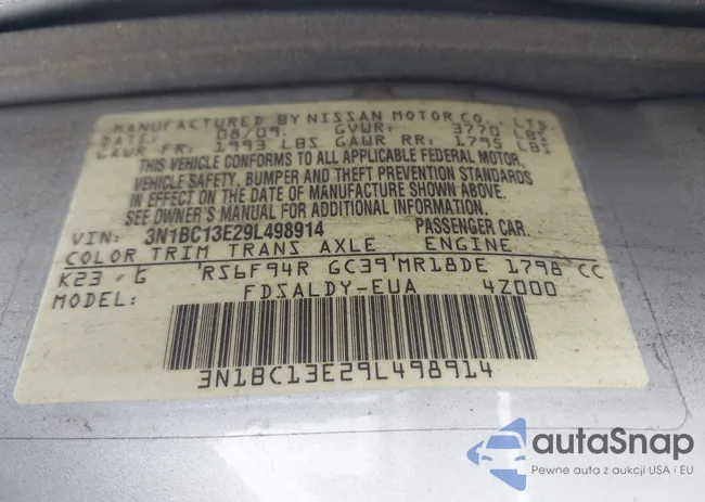 3N1BC13E29L498914: 43025452