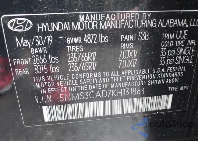 5NMS3CAD7KH131884: 43025635