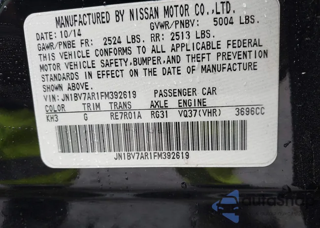 JN1BV7AR1FM392619: 43025652