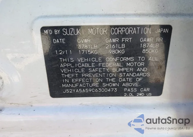 JS2YA5A59C6300473: 43025683