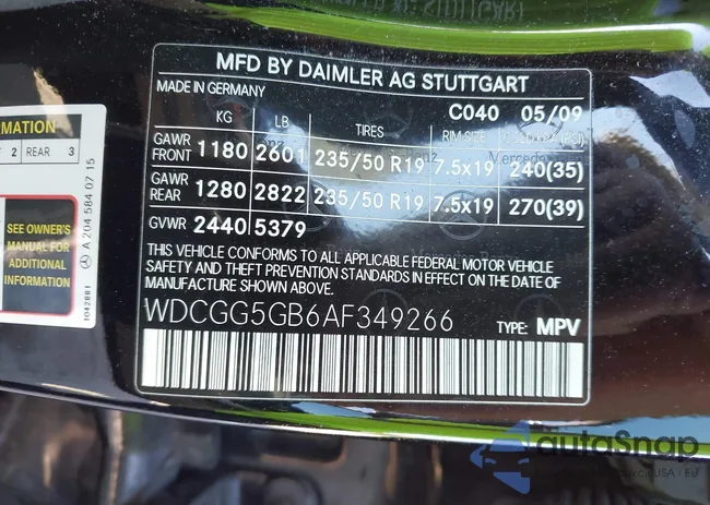 WDCGG5GB6AF349266: 43025803