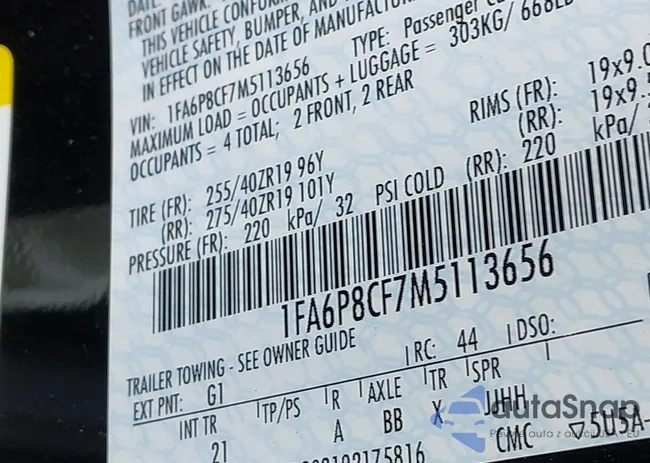 1FA6P8CF7M5113656: 43024931