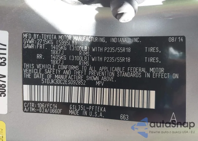 5TDJK3DC2ES092852: 43026331