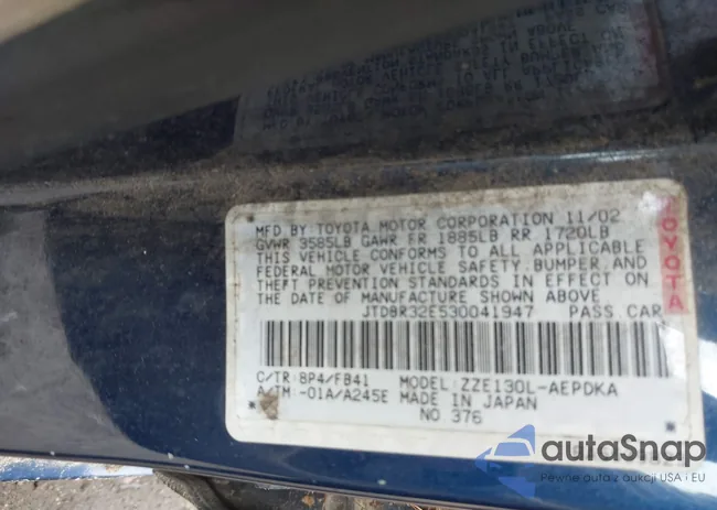 JTDBR32E530041947: 43026677