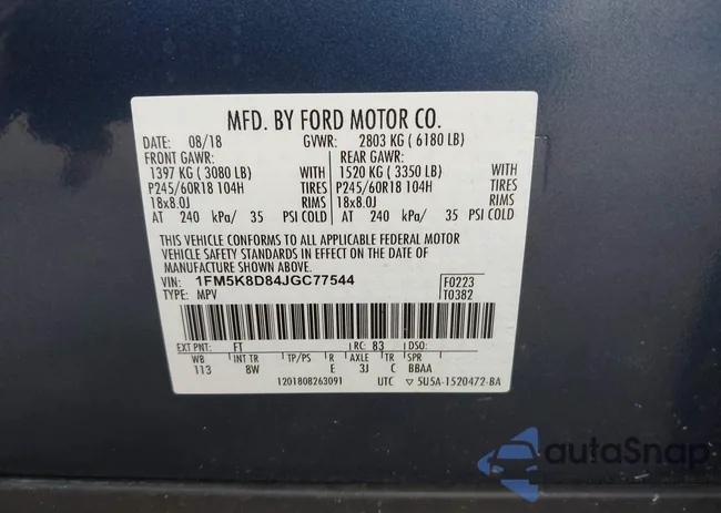 1FM5K8D84JGC77544: 43025935