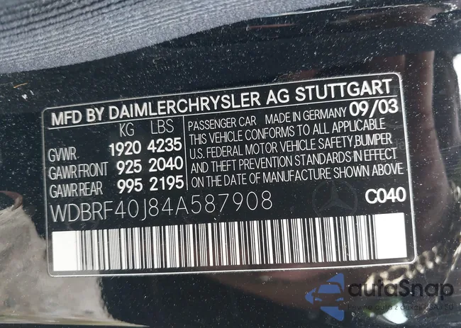 WDBRF40J84A587908: 43026132