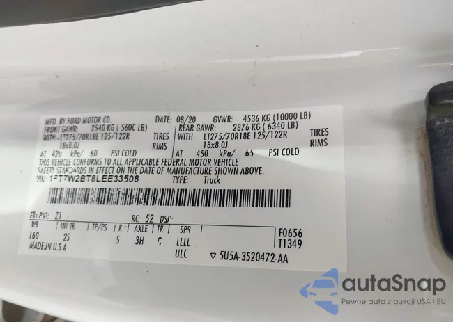 1FT7W2BT8LEE33508: 43026141