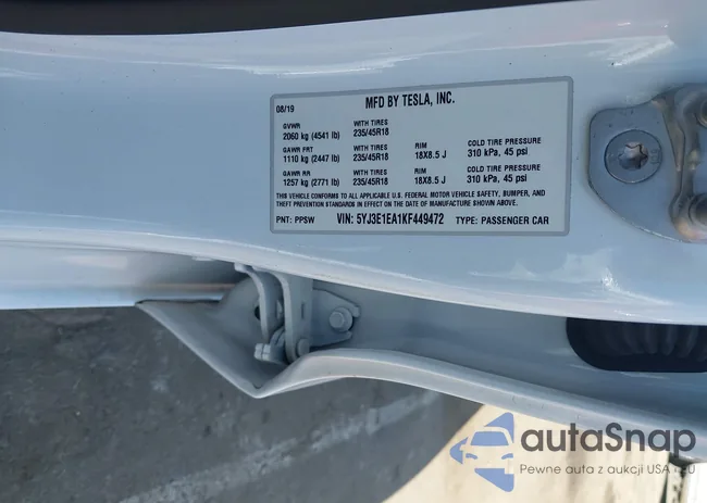 5YJ3E1EA1KF449472: 43026205