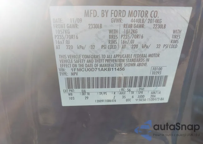 1FMCU0D71AKB11456: 43026235