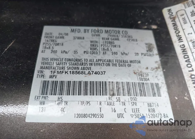 1FMFK18568LA74037: 43026258