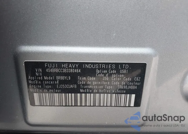 4S4BRBCC3B3804645: 43027351