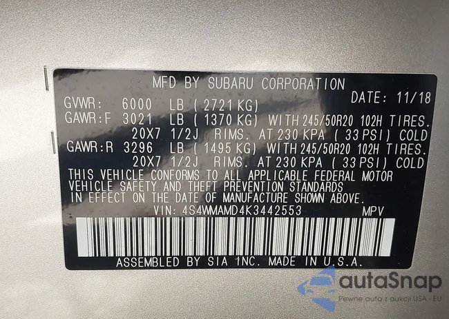 4S4WMAMD4K3442553: 43027390