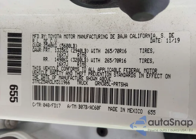 3TMCZ5AN3LM311966: 43027562