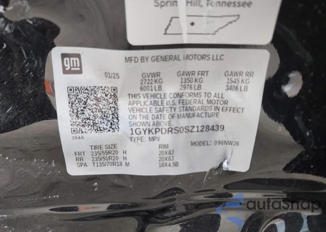 1GYKPDRS0SZ128439: 43027722