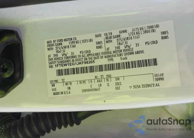 1FTEW1EG1JKF98265: 43026876