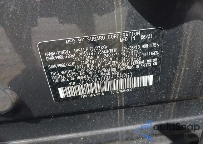 JF2SKAXC6MH559263: 43026877