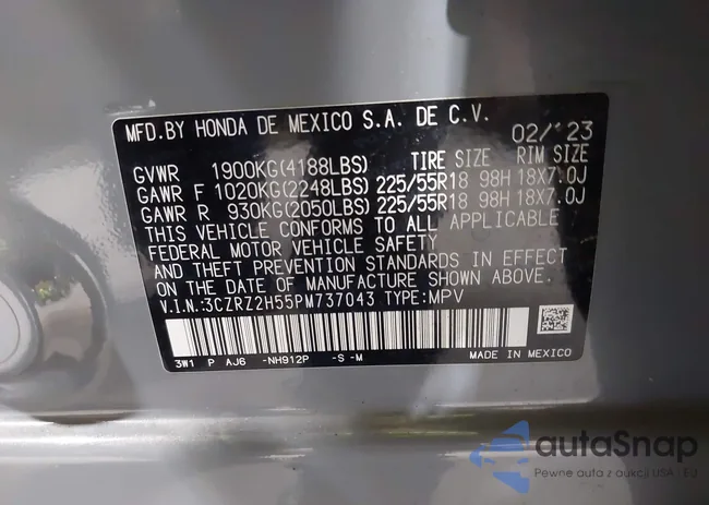 3CZRZ2H55PM737043: 43026886