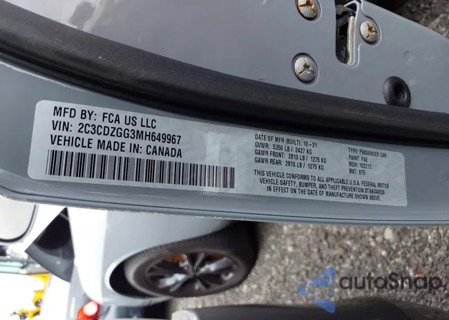 2C3CDZGG3MH649967: 43027048