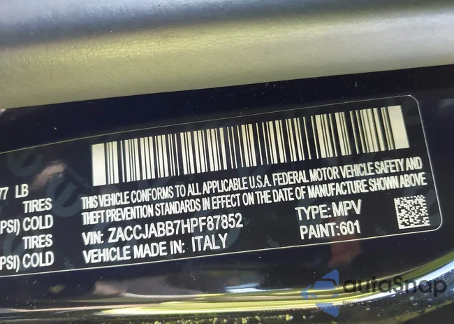 ZACCJABB7HPF87852: 43027133