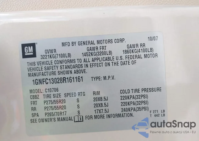 1GNFC13028R161161: 43027155